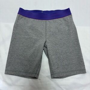 Ivivva Girls 12 Bike Shorts Grey Purple Tight Fitted Exercise Workout Lululemon